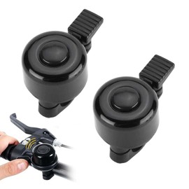 KYLOS Pack of 2 Bicycle Bell, Universal Loud Sound, Bicycle Bell, Classic Retro Bicycle Bell for Children and Adults, for Road Bike, Mountain Bike and Scooter, Black