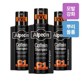 Alpecin Caffeine Shampoo C1 Black Edition 375ml (Hair and Scalp Strengthening) / 알페신 카페인 샴푸 C1 블랙 에디션 375ml (모발 및 두피 강화) X 3