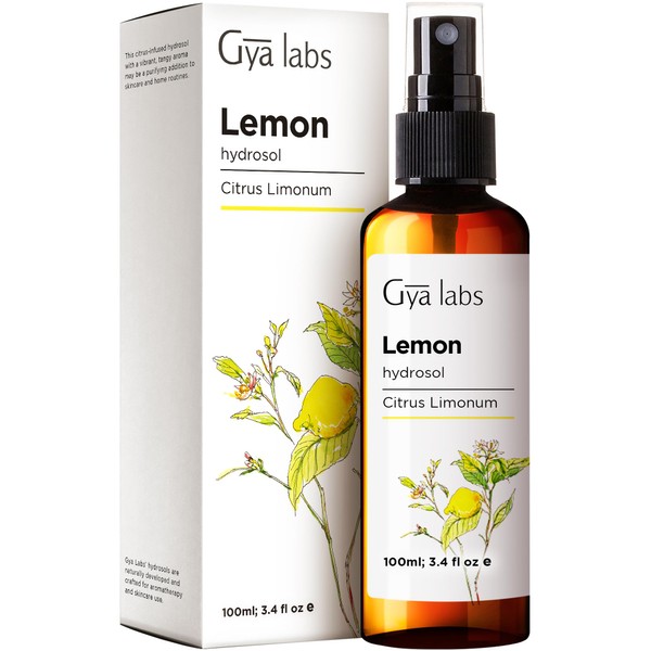 Gya Labs Lemon Hydrosol - For Skin & Homes (3.4 Fl Oz) - Natural Lemon Hydrosol