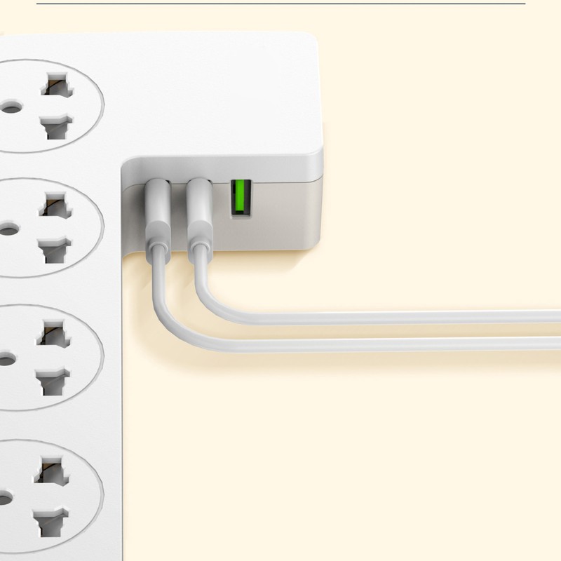 Power Strip Surge Protector 5V 3.1A Universal Power Strip with