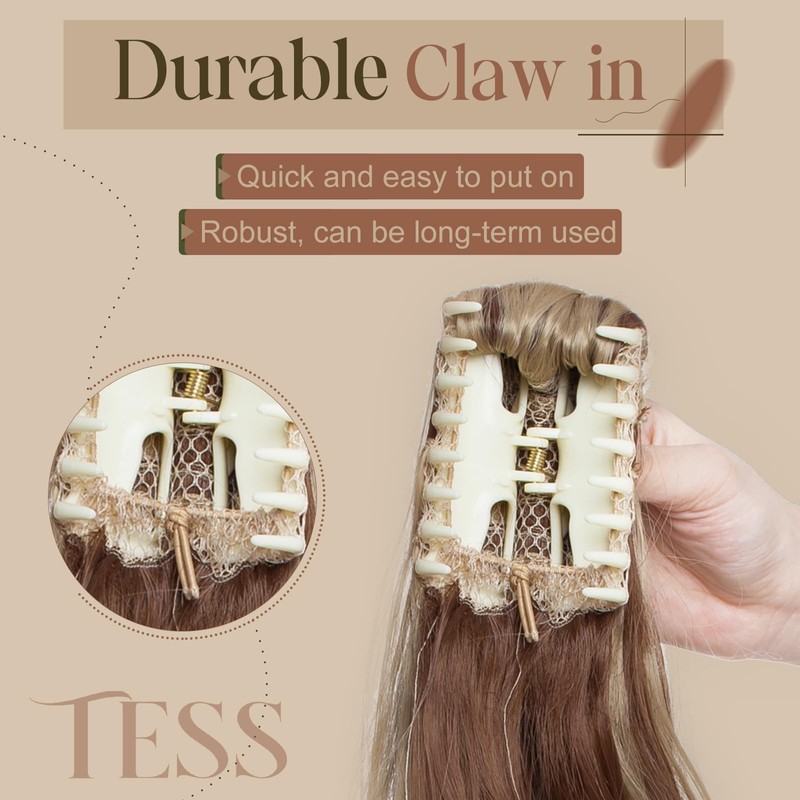 TESS 24 Inch Claw Clip Ponytail Hair Extensions Curly Wavy