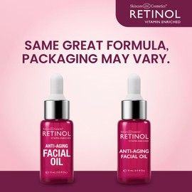 Retinol Anti-Aging Facial Oil – Instantly Adds A Glow To Your Face For A Younger Look – Radiance Booster With Nine Essential Oils Restores Hydration & Nourishment To Your Skin Night & Day