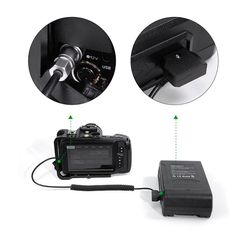 DAP B Male to BMPCC 4K Female Coiled Power Adapter