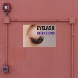 Eyelash Extensions #2 Indoor Store Sign Vinyl Decal Sticker - 14.5inx36in,