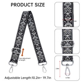 Purse Straps Replacement Crossbody Bag Strap for Purses Adjustable Wide Shoulder Straps for Women Handbags