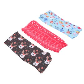 TOVINANNA 3pcs Elastic Christmas Headbands Fashionable Hair Accessories for Women and Girls Comfortable Holiday Hair Wraps for Parties Sports and Daily Wear