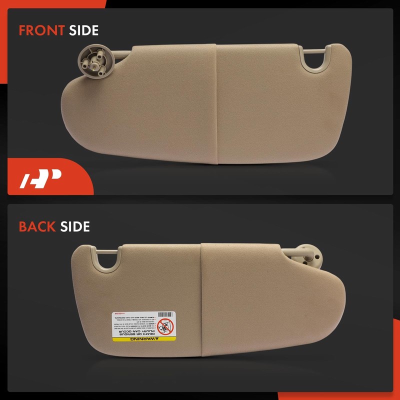 A-Premium Left Driver Side Sun Visor Assembly Compatible with Dodge