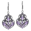 Silvershake Light Amethyst 925 Sterling Silver Filigree Victorian Style Leverback