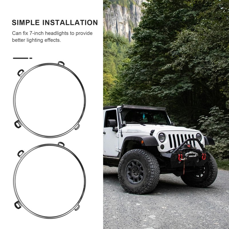 iplusmile 2pcs Vehicle Headlight Mounting Brackets Lamp Holder for Headlight