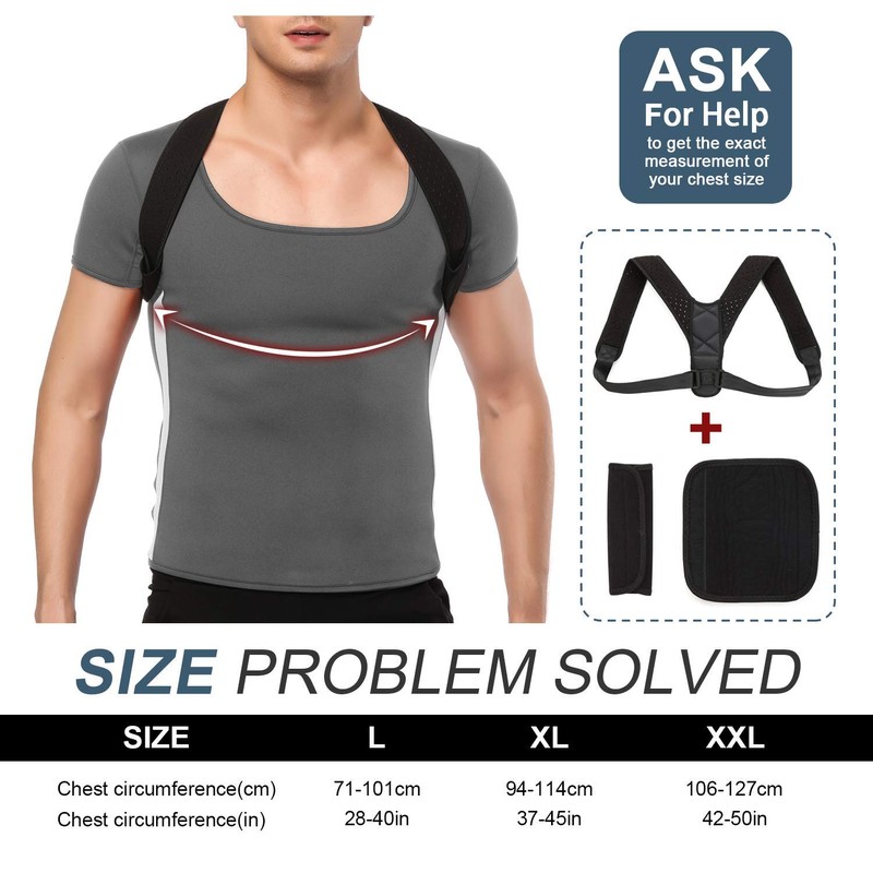 Nanet Posture Corrector Posture support Brace Adjustable Straight Strap for