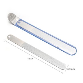 SULIVES Diamond Nail File, Metal Nail File for Hand and Foot Care, Toe Nail File, Stainless Steel Nail File for Men and Women