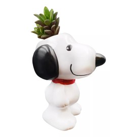 Muna Maceta De Cerámica Snoopy Pintada A Mano Esmaltada