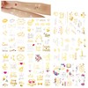 HOWAF 134 Piece Hen Party Tattoo Set, Gold JGA Tattoo