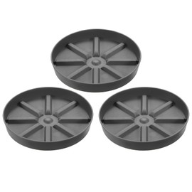 PATIKIL Plant Pot Saucers 9 Inch, 3 Pack Plastic Round Plant Pot Thicker Flower Drip Tray for Indoor Outdoor, Gray