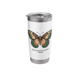 God Gives Us Another Chance Faith-based Inspirational Stainless Steel Insulated Tumbler