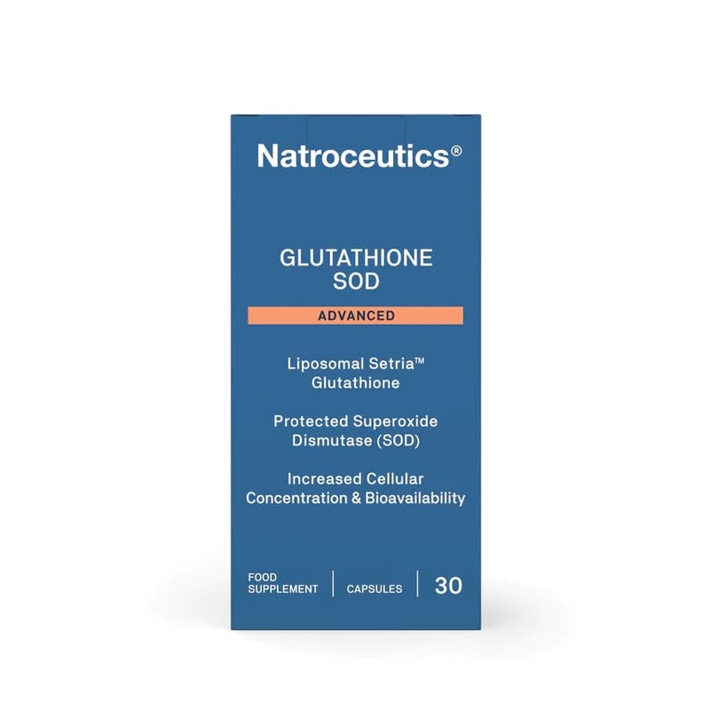 Natroceutics Glutathione SOD 30 Vegan Capsules| Liposomal Setria Glutathione| Protected