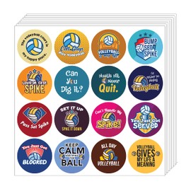 Creanoso Volleyball Lovers Stickers (5 Sets X 16 Designs) – Sticker Card for Kids – Awesome Stocking Stuffers Gifts for Boys & Girls – Classroom Home Rewards Enticements
