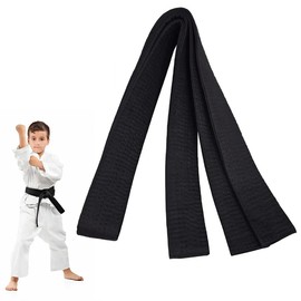 XPEX 260 cm Judo Karate Belt Martial Arts Karate Judo Cotton Taekwondo Belts Professional Karate Aikido Belt for Children Adults Martial Arts Belt, black, L