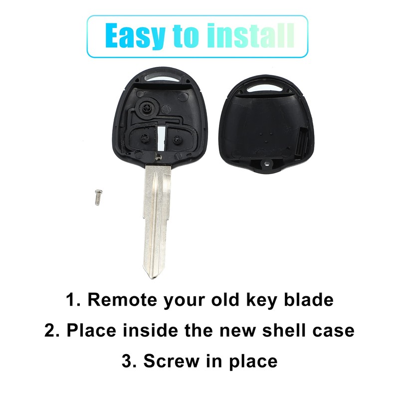 X AUTOHAUX Car Key Case 2 Buttons Remote Control Key