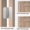 3 Pack Self Closing Door Hinges, 4 Inch Spring Loaded