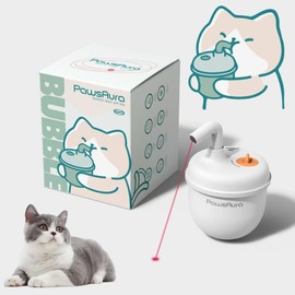 estbicn Bubble Laser Pet Toy Automatic Cat Laser Toy - Rechargeable Interactive Cat Toy with Tumbler Design, 360° Random Motion, 3 Speed Modes & Catnip, Best Gift for Bored Indoor Cats & Kittens
