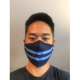 Light Blue & Red Stars Stripes Team Mask - Face Accessory - Fan Gear