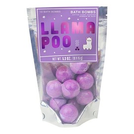 Gift Republic - Pack of 10 Cotton Candy Scented Bath Bombs | Llama Poo Bath Bomb| Christmas/Birthday/Secret Santa Gift