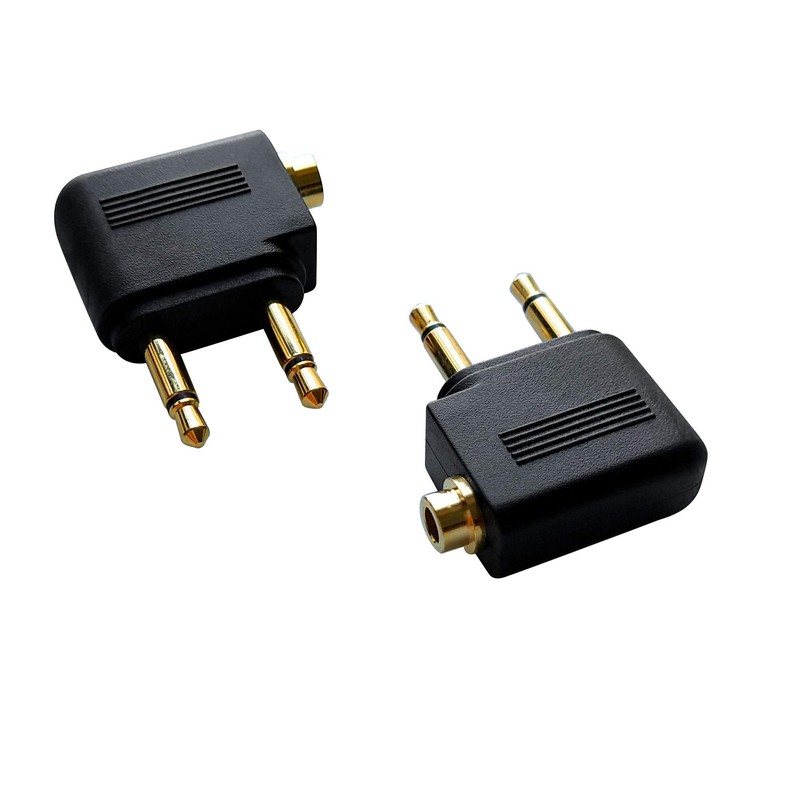 Posdou Dual 3.5mm Male to 3.5mm Female Airplane Headphone Adapter