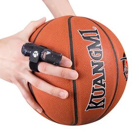 Kuangmi Finger Sleeve Support Protector Prevents Finger Injury During Sports 1 Piece (Black, S/M)