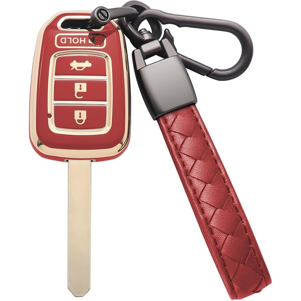 CAERSAT for Honda Key Fob Cover Premium Soft TPU with