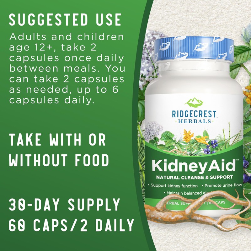 RIDGECREST HERBALS KIDNEY AID, 60 CAP