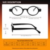JOSCHOO 5 Pack Retro Round Reading Glasses Mini Small Comfortable
