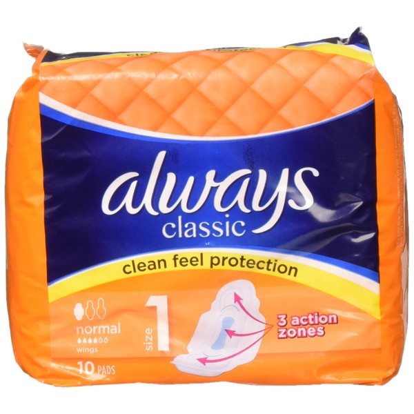 Always Classic Clean Feel Protection 10 Normal Pads