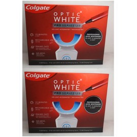COLGATE OPTIC WHITE PRO SERIE LED DEVICE LIGHT TEETH WHITENING KIT 2PCS EXP:2026