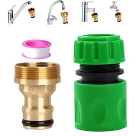 Kitchen Tap Hose Connector Universal Kitchen Mixer Tap Hose Connector 22mm Female 24mm Male Threaded Tap Connector Fittings Hose Tap Connector for Kitchen Sink