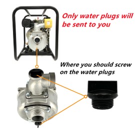 Water Drain Plug with Fine Thread and O-Ring Seal For Predator 2" IN 158GPM 3" IN 290GPM 212cc Engine Powered Semi-Trash Water Pump 63406 56162 63405 56160 Thread OD 25.65 mm