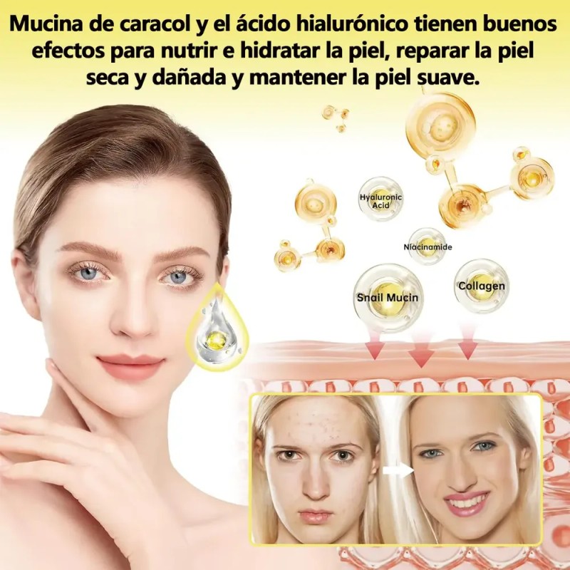 Pack Sérum y Crema Facial Baba de Caracol 100ML Antiarrugas