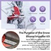 100% 304 Stainless Snow Blower Impeller Modification Kit, 3/8inch 4-Blade
