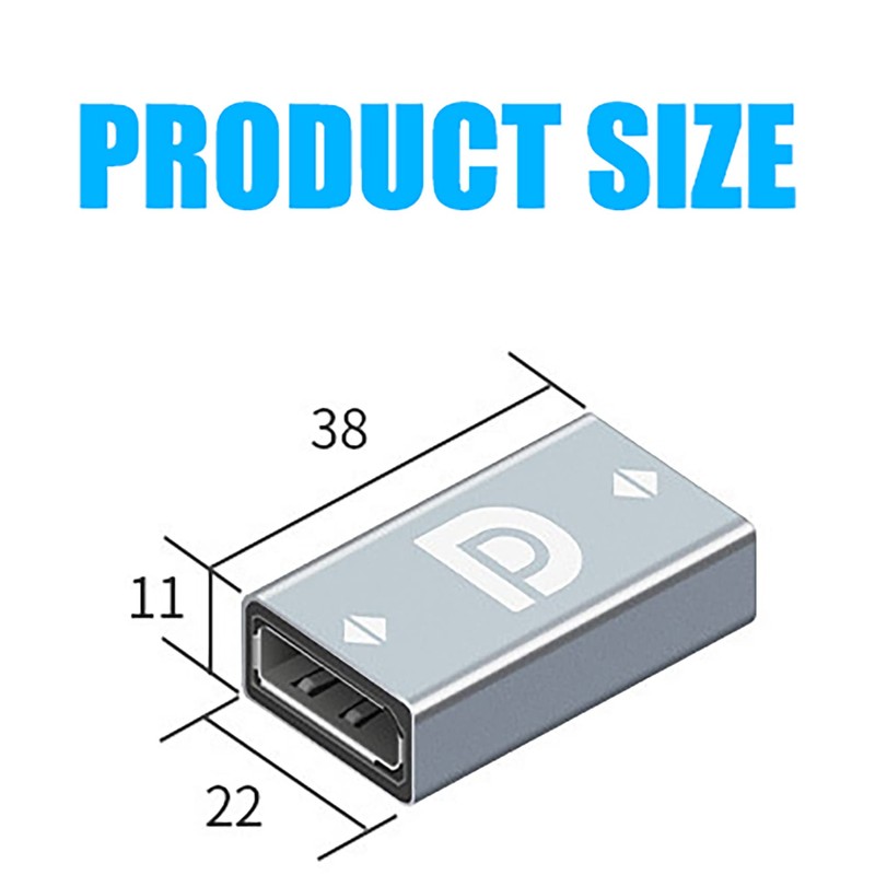 2 Pack DP Female to Female Adapter, tunghey Displayport Coupler