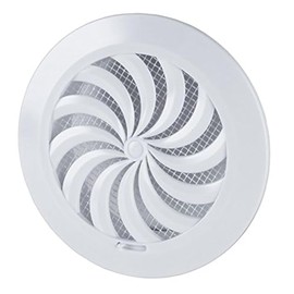 Circle ceiling wall grille cover 100 mm duct, Ventilation grilles with fly net(T95)