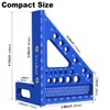 ViewReal Aluminum Carpenter Square with 3D Multi-Angle Layout Measuring Ruler
