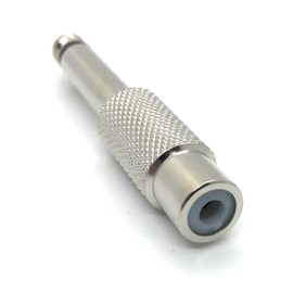 Ome Audio RCA (Female) To 6.35mm (1/4 Inch) Mono Jack (Male) Adapter/Converter