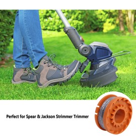 Strimmer Spool Compatible with Spear and Jackson Grass Strimmer by Poweka, Spool & Line Compatible with Spear & Jackson S3630CT Strimmer Trimmer - Pack of 3