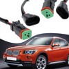 ECSiNG 2pcs 9006/HB4/9005/HB3 Male to 2-pin DTP Female Adapter for