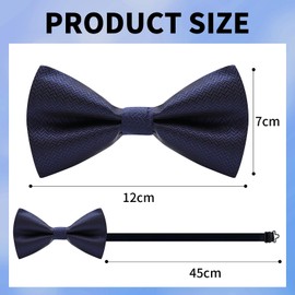 THXFUNAREA Fliege Herren Bereits Gebunden Verstellbar Schleife Einfarbige Paisley Geblümt Fliegen für Männer Hochzeit Anzug Smoking(Einfarbig, blau)