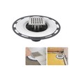 4-Inch Square Shower Drain with Bonding Flange - Durable Stainless