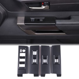 Aunginsy Car Door Window Glass Lift Button Panel Trim Cover Compatible with Toyota Tundra/Sequoia 2022-2025 Car Front and Rear Doors Armrest Window Control Switch Decorative Frame Sticker Accessories