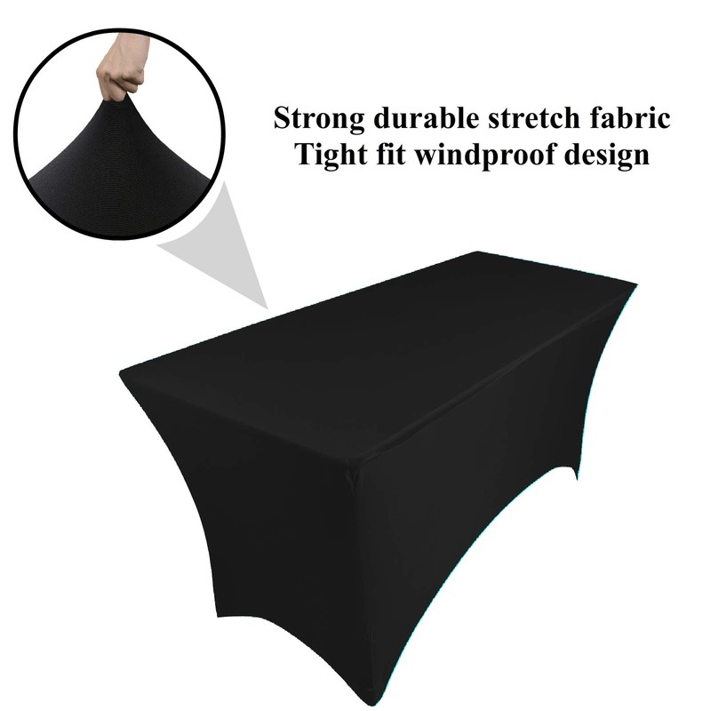 pod linen spandex stretch cover tablecloth for 4ft foot table