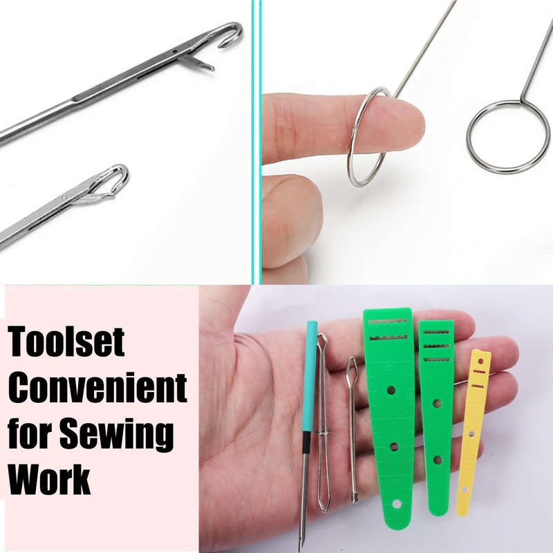 Drawstring Threader Tool,12 Pcs Loop Turner Drawstring Threader,Drawstring Threader for