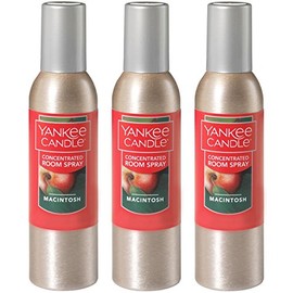 Yankee Candle Concentrated Air Freshener Room Spray, Odor Eliminator for Home, Bathroom, Macintosh, 1.5 Oz (Pack of 3)